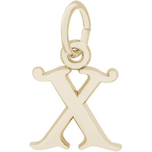 Initial X Charm Gold Plated - 10-4765-24