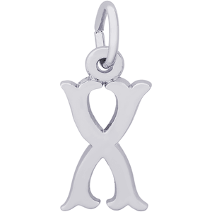Initial X Charm White Gold - 10-4766-24