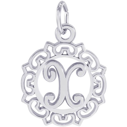 Initial X Charm White Gold - 10-0817-24