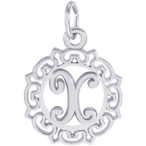 Initial X Charm White Gold - 10-0817-24