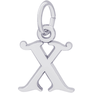Initial X Charm White Gold - 10-4765-24