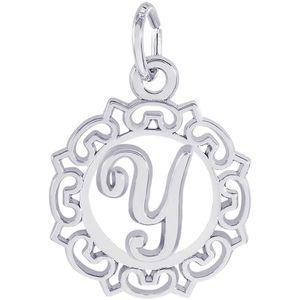 Initial Y Charm White Gold - 10-0817-25
