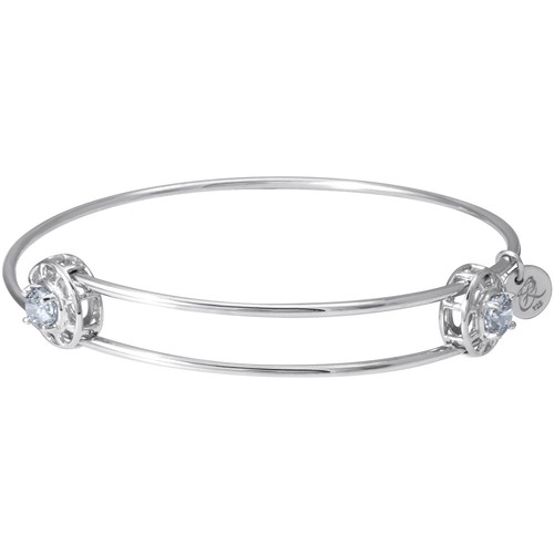 Rembrandt Insightful Bangle - April Bracelet Sterling Silver - 20-0517-4-ss