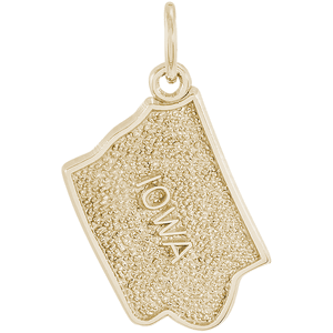 Iowa Map Charm 10K Gold - 10-3419