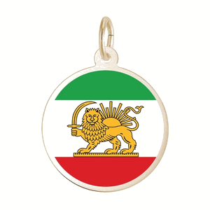 Rembrandt Iran Flag Disc Charm Gold Plated - 10-1283-0-gp