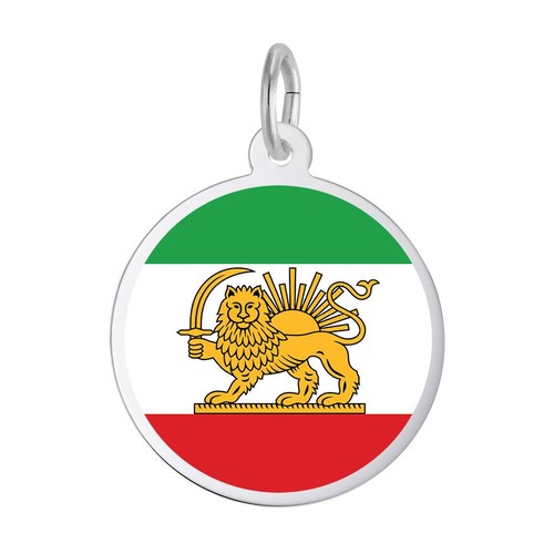 Rembrandt Iran Flag Disc Charm Sterling Silver - 10-1283-0-ss