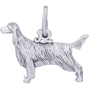 Irish Setter Dog Charm Silver - 10-8223