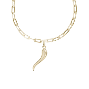 Rembrandt Italian Horn Necklace Set Necklace - Gold Plated - 29-5635-320-GP