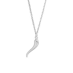 Rembrandt Italian Horn Necklace Set Necklace - Silver - 29-5635-87-SS