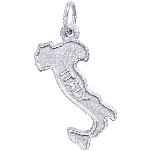 Italy Map Charm Silver - 10-7918
