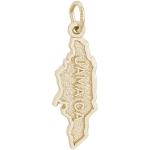Jamaica Map Charm 10K Gold - 10-6368