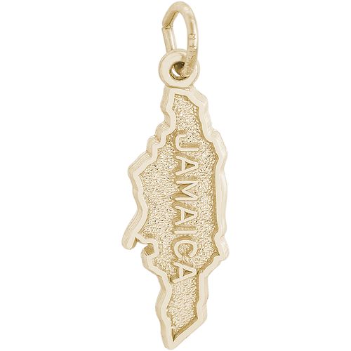 Jamaica Map Charm 14K Gold - 10-6368
