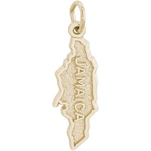 Jamaica Map Charm Gold Plated - 10-6368