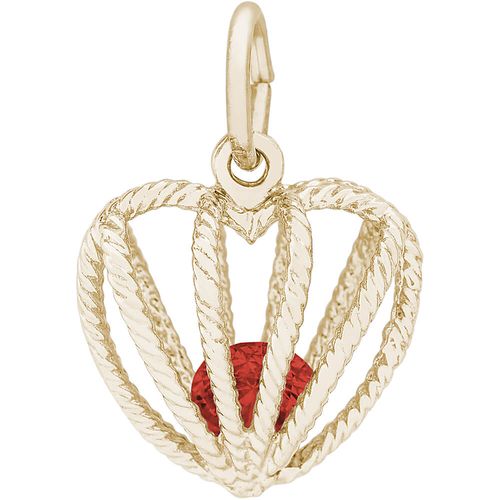 January Birthstone Charm Gold Plated - 10-8350-1