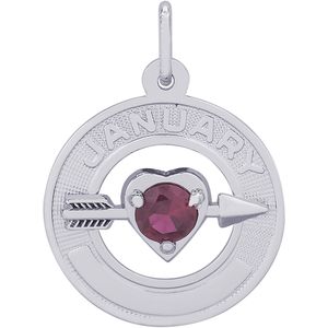 January Charm Silver - 10-3331