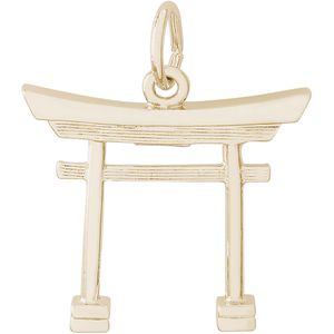 Japanese Tori Gate Charm Gold Plated - 10-1491