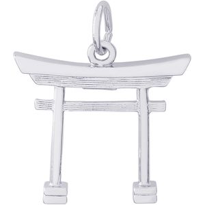 Japanese Tori Gate Charm Silver - 10-1491
