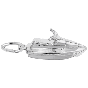 Jet Ski Charm White Gold - 10-6432