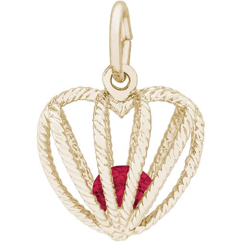 July Birthstone Charm Gold Plated - 10-8350-7