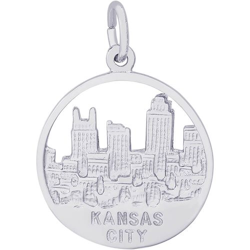 Kansas City Skyline Charm Silver - 10-5721