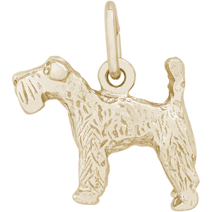 Kerry Blue Terrier Dog Charm Gold Plated - 10-1095