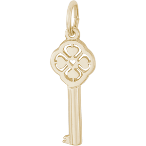 Key 4 Heart Charm 10K Gold - 10-8407