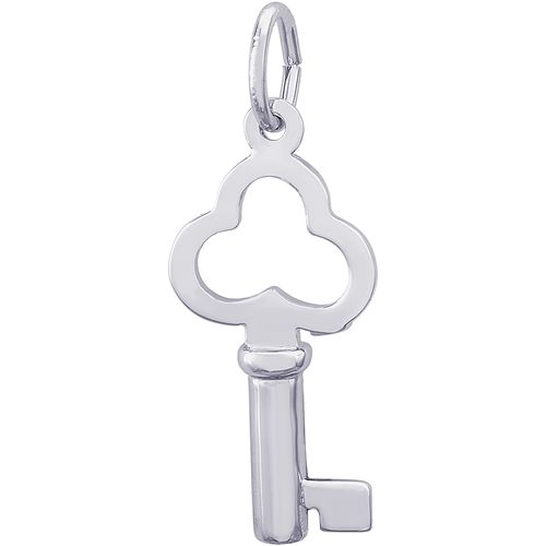 Key Scallop Charm White Gold - 10-8405