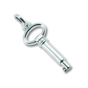 Key Skeleton Charm White Gold - 10-8403