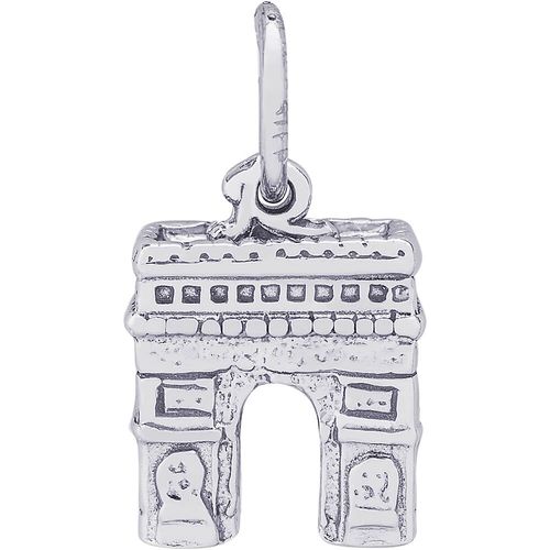 L'Arc De Triomphe Charm White Gold - 10-0631