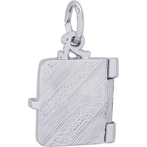 Laptop Computer Charm White Gold - 10-2600