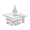 Rembrandt LARGE GRAD CAP 2028 Charm 14k White Gold - 10-6928-0-14kw