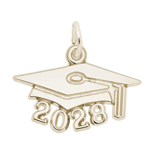 Rembrandt LARGE GRAD CAP 2028 Charm Gold Plated - 10-6928-0-gp