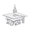 Rembrandt LARGE GRAD CAP 2029 Charm 14k White Gold - 10-6929-0-14kw