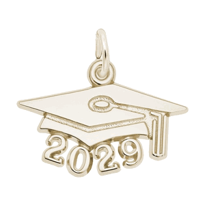 Rembrandt LARGE GRAD CAP 2029 Charm Gold Plated - 10-6929-0-gp