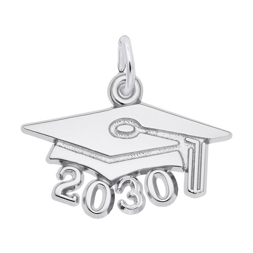 Rembrandt LARGE GRAD CAP 2030 Charm Sterling Silver - 10-6930-0-ss