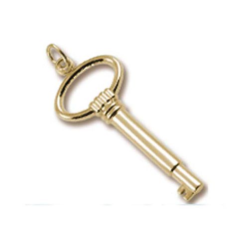 Large Key Skeleton Charm Gold Plated - 10-8404