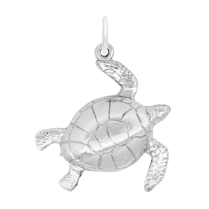Rembrandt Large Turtle Charm - Silver - 10-2481-0-SS