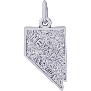 Las Vegas Nevada Charm White Gold - 10-4448