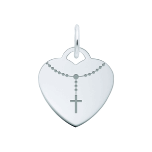 Rembrandt Laser Engarved Rosary - 8421 Charm - Silver - 10-1183-0-SS