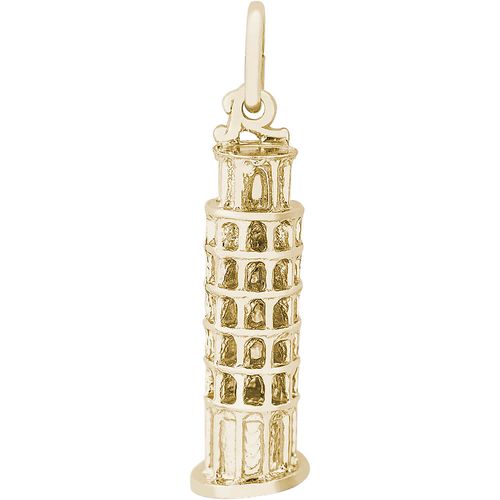 Leaning Tower of Pisa Charm Gold Plated - 10-8108