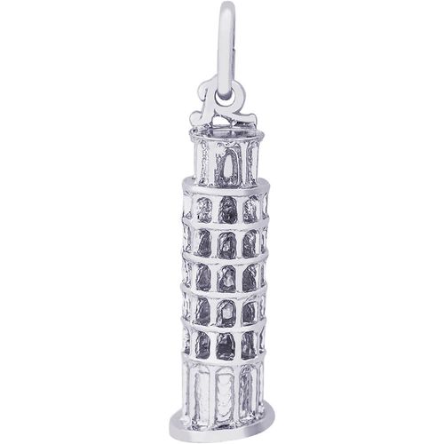 Leaning Tower of Pisa Charm Silver - 10-8108
