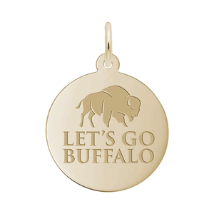 Rembrandt Let's Go Buffalo Disc Sm Charm - Gold Plated - 10-1071-0-GP