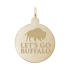 Rembrandt Let's Go Buffalo Disc Sm Charm - Gold Plated - 10-1071-0-GP
