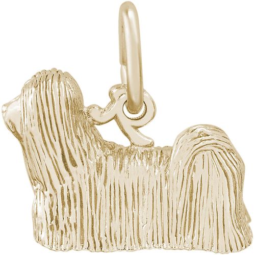 Lhasa Apso Dog Charm Gold Plated - 10-8231