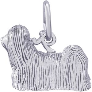 Lhasa Apso Dog Charm Silver - 10-8231