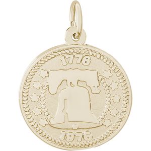 Liberty Bell Charm Gold Plated - 10-3496