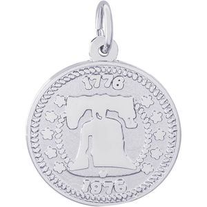 Liberty Bell Charm White Gold - 10-3496