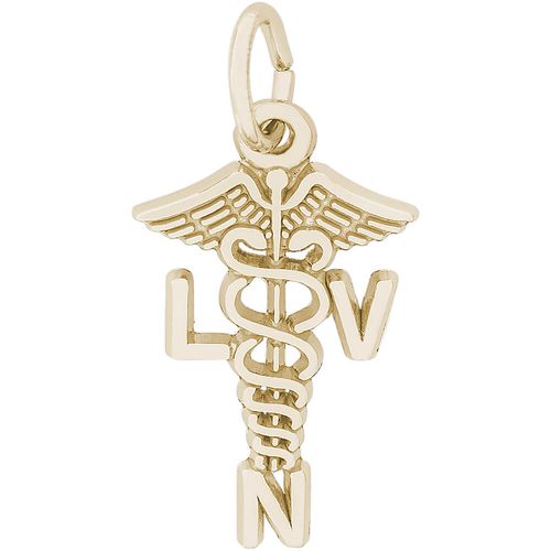 Licensed Vocational Nurse Charm 14K Gold - 10-3881