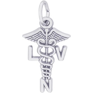 Licensed Vocational Nurse Charm Silver - 10-3881