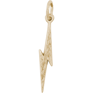 Lightening Bolt Charm Gold Plated - 10-6219